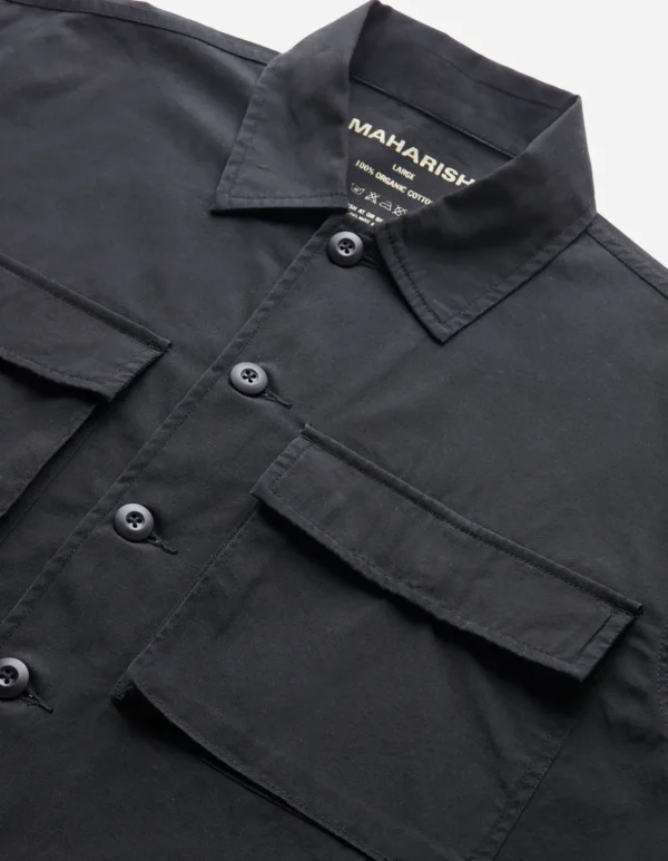 Maharishi Shirts*4513 Advisor'S Overshirt Black Blk-108F