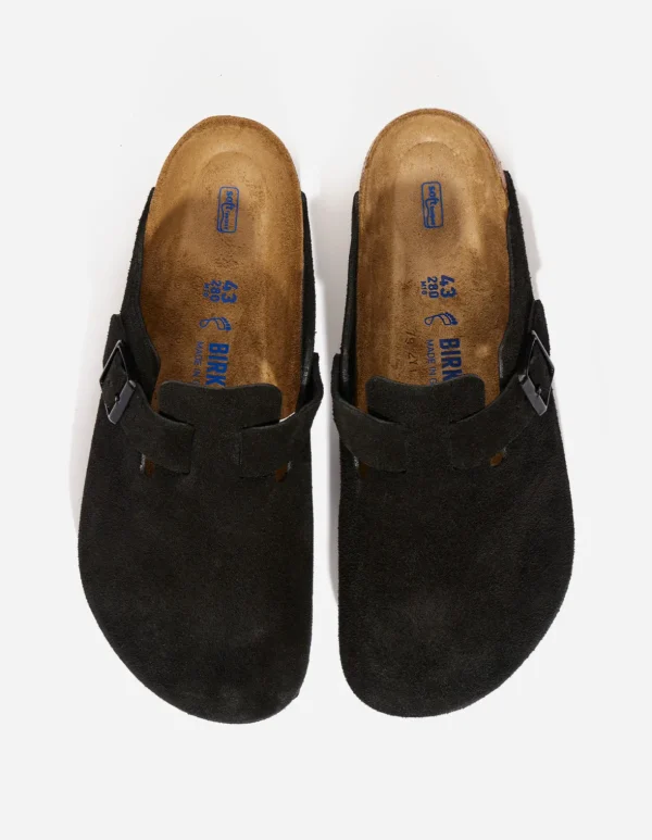 Maharishi Lifestyle*Birkenstock Boston Sfb Suede Leather Black