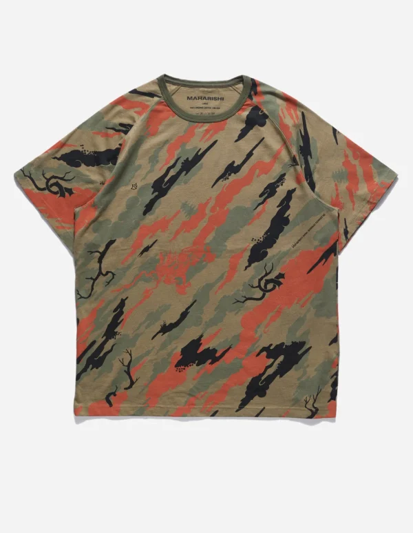 Maharishi Short Sleeve T-Shirts*4520 Camo T-Shirt Blaze Woodland