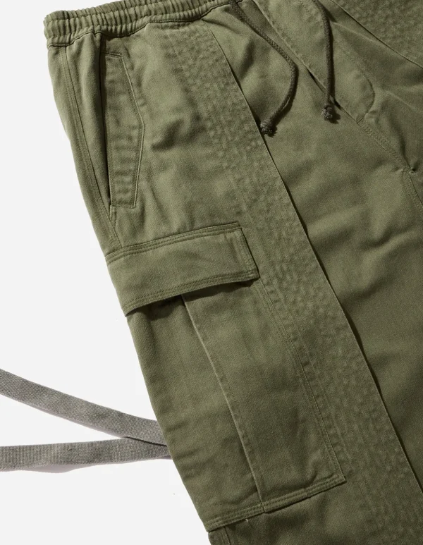 Maharishi Cargo Pants*4511 Cropped U.S. Hakama Track Pants Olive Og-107F