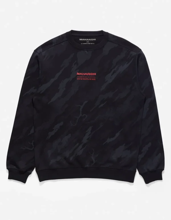 Maharishi Crew Sweats*4598 Dpm:Bonsai Forest Miltype Embroidered Crew Sweat Subdued Night