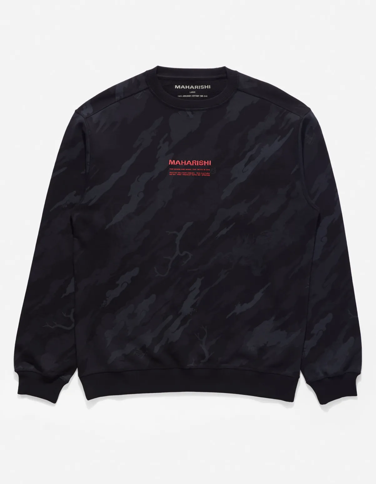 dpmbonsai_forest_miltype_0-2.webp Maharishi Crew Sweats*4598 Dpm:Bonsai Forest Miltype Embroidered Crew Sweat Subdued Night