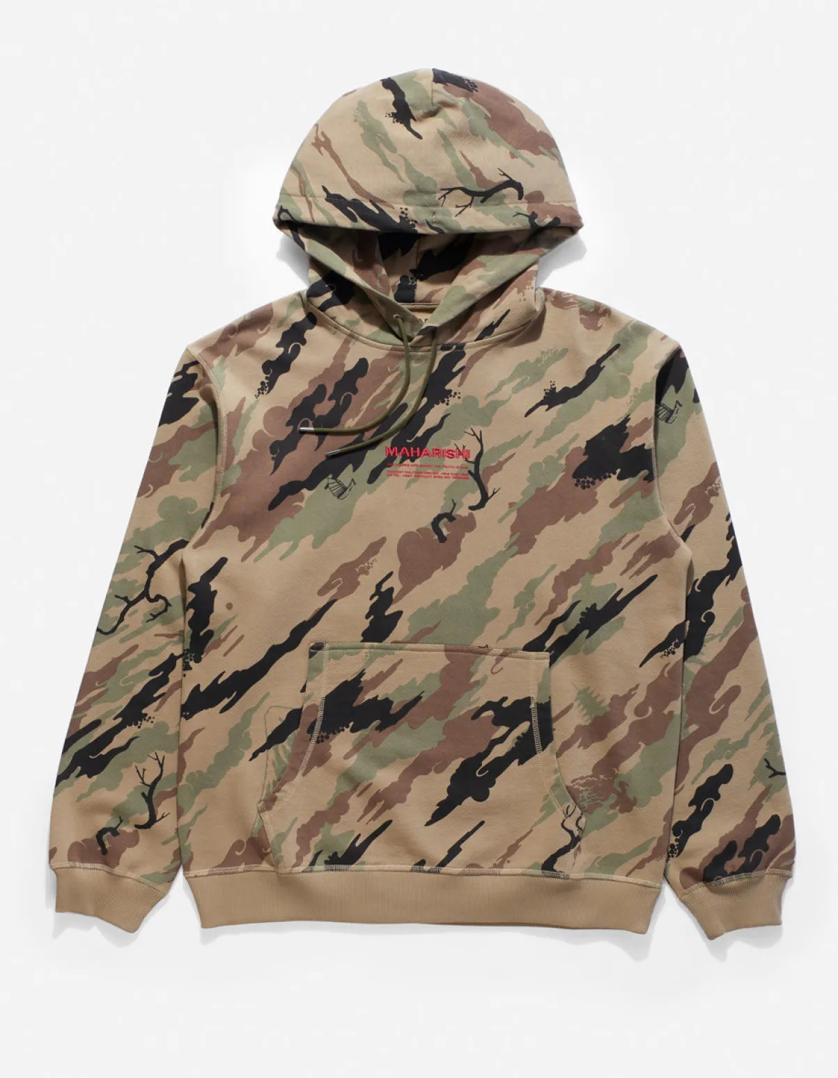 Maharishi Hooded Sweats*4597 Dpm:Bonsai Forest Miltype Embroidered Hooded Sweat Woodland