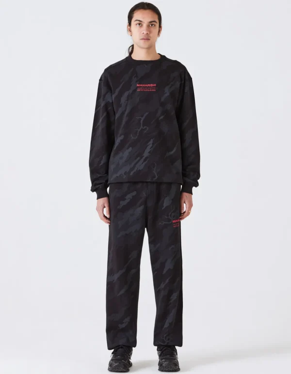 Maharishi Crew Sweats*4598 Dpm:Bonsai Forest Miltype Embroidered Crew Sweat Subdued Night