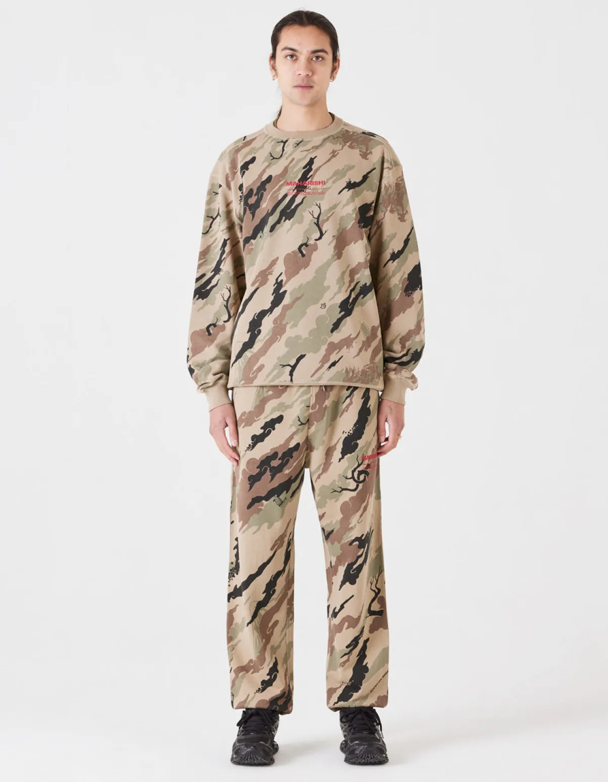 Maharishi Crew Sweats*4598 Dpm:Bonsai Forest Miltype Embroidered Crew Sweat Woodland