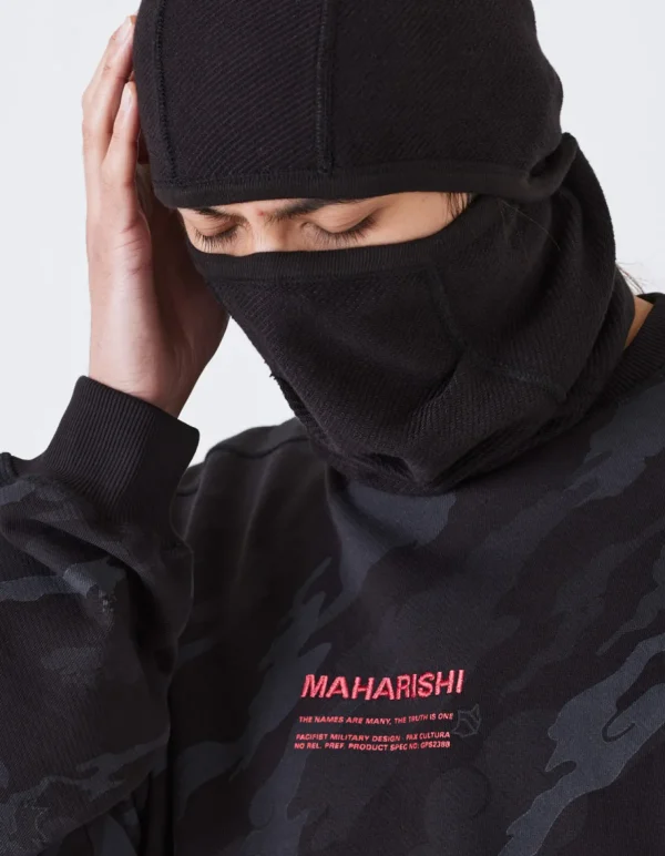 Maharishi Crew Sweats*4598 Dpm:Bonsai Forest Miltype Embroidered Crew Sweat Subdued Night