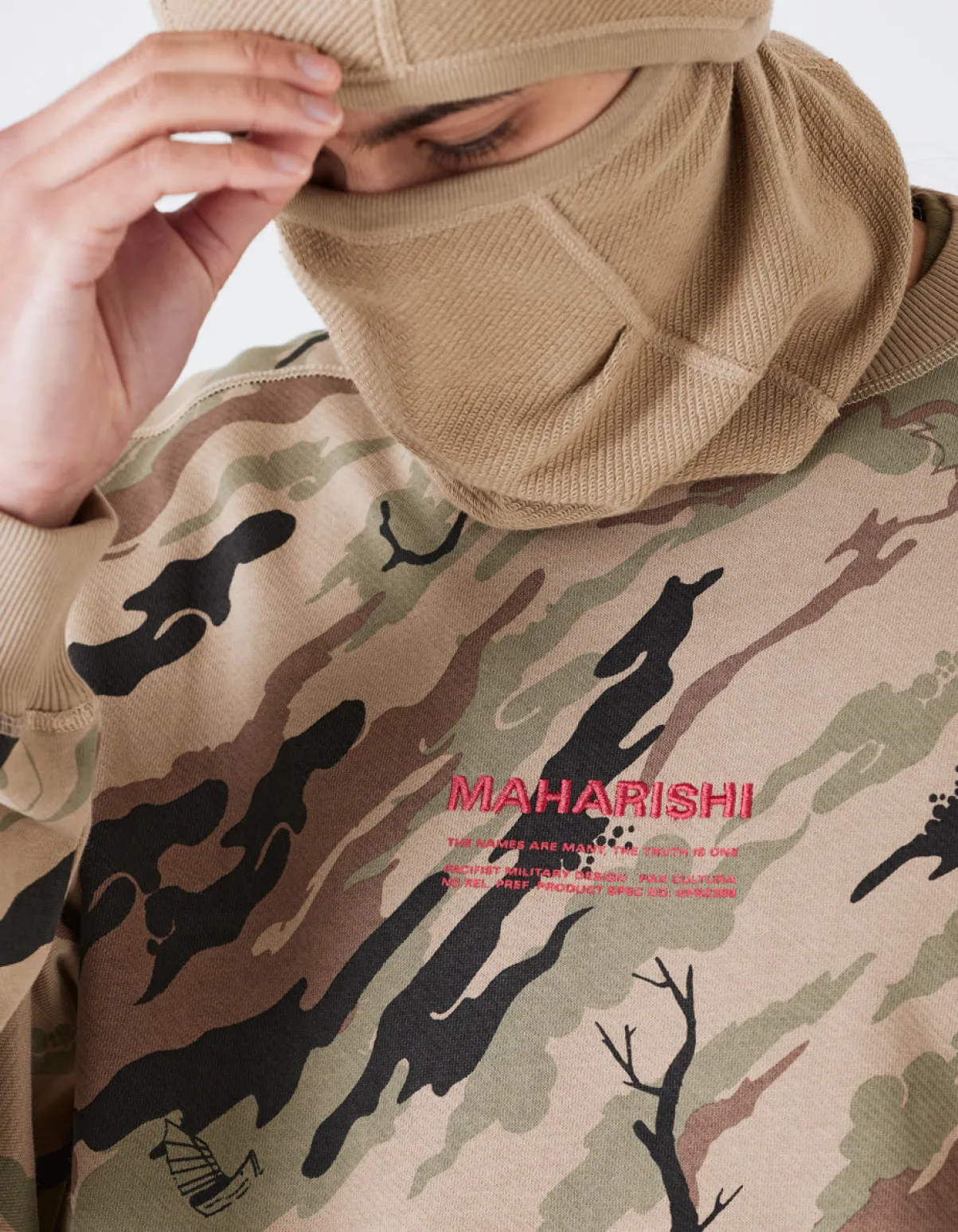 Maharishi Crew Sweats*4598 Dpm:Bonsai Forest Miltype Embroidered Crew Sweat Woodland