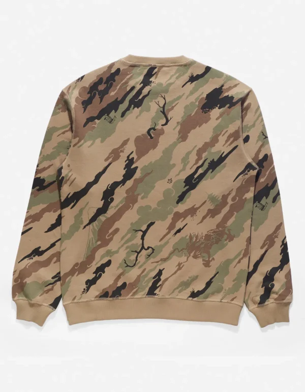 Maharishi Crew Sweats*4598 Dpm:Bonsai Forest Miltype Embroidered Crew Sweat Woodland