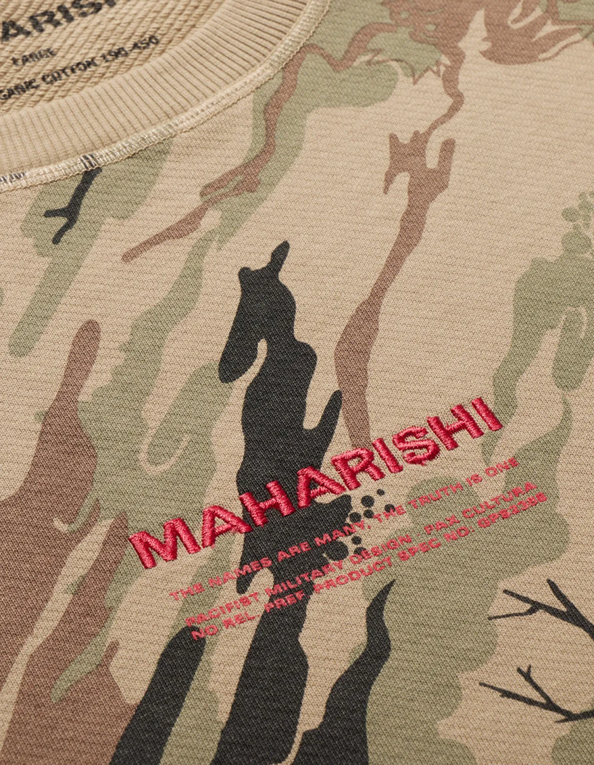 Maharishi Crew Sweats*4598 Dpm:Bonsai Forest Miltype Embroidered Crew Sweat Woodland