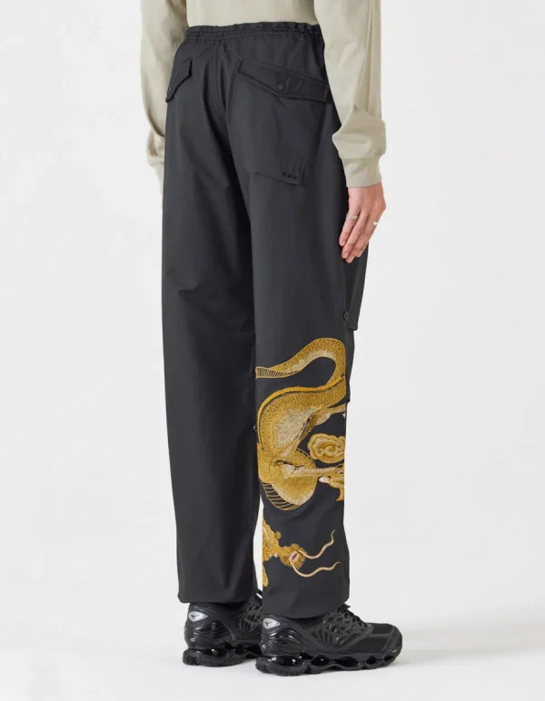 Maharishi Original Snopants*4215 Dragon Embroidered Straight Snopants® Golden Black