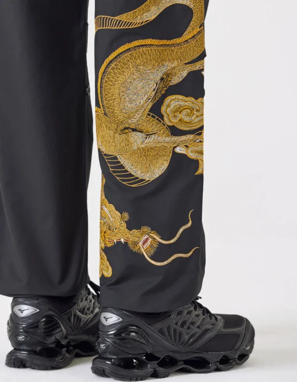 Maharishi Original Snopants*4215 Dragon Embroidered Straight Snopants® Golden Black