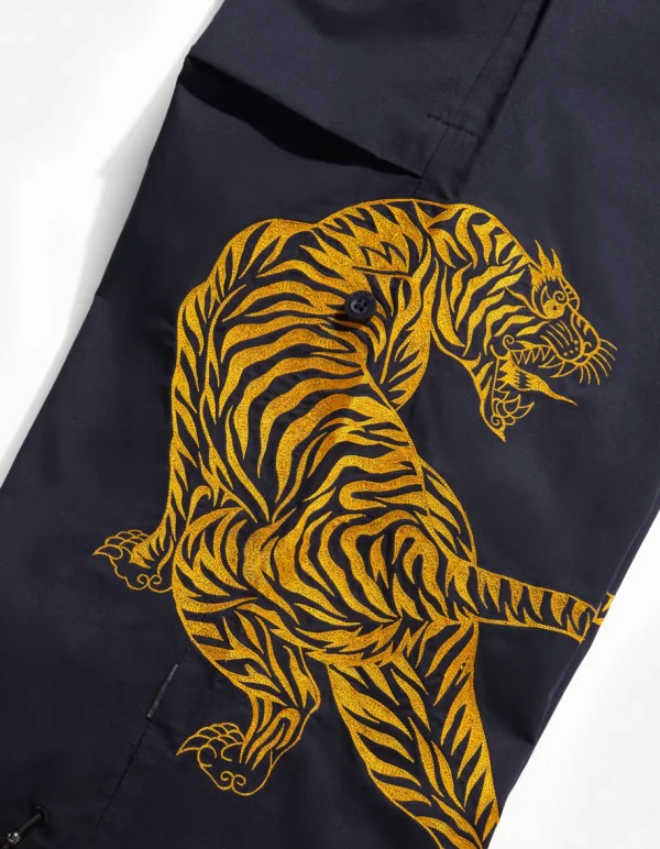 Maharishi Original Snopants*4282 Duelling Tigers Embroidered Loose Snopants® Navy