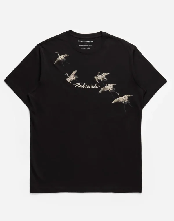 Maharishi Short Sleeve T-Shirts*4507 Flying Peace Cranes T-Shirt Black