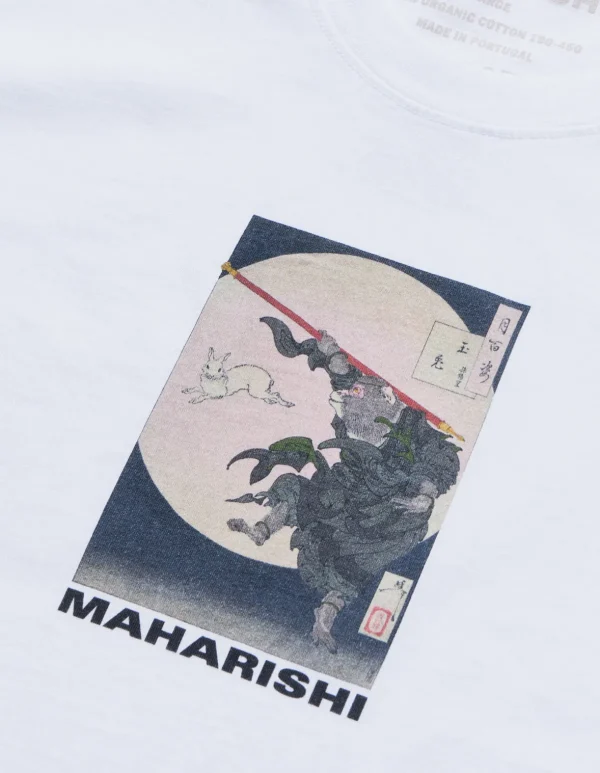 Maharishi Short Sleeve T-Shirts*1008 Hare U0026 Monkey T-Shirt White