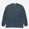 Maharishi Long Sleeve T-Shirts*8010 Hemp Organic L/S Pocket T-Shirt Navy