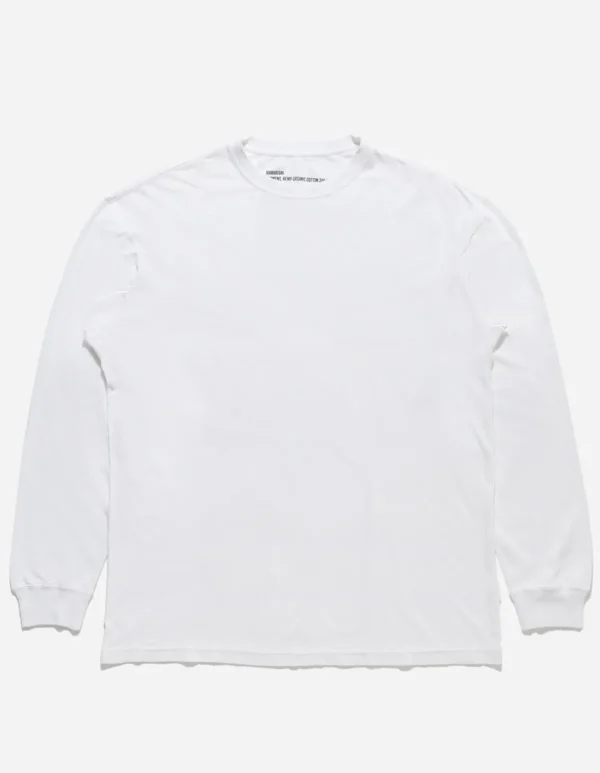 Maharishi Long Sleeve T-Shirts*4030 Hemp Organic L/S T-Shirt White