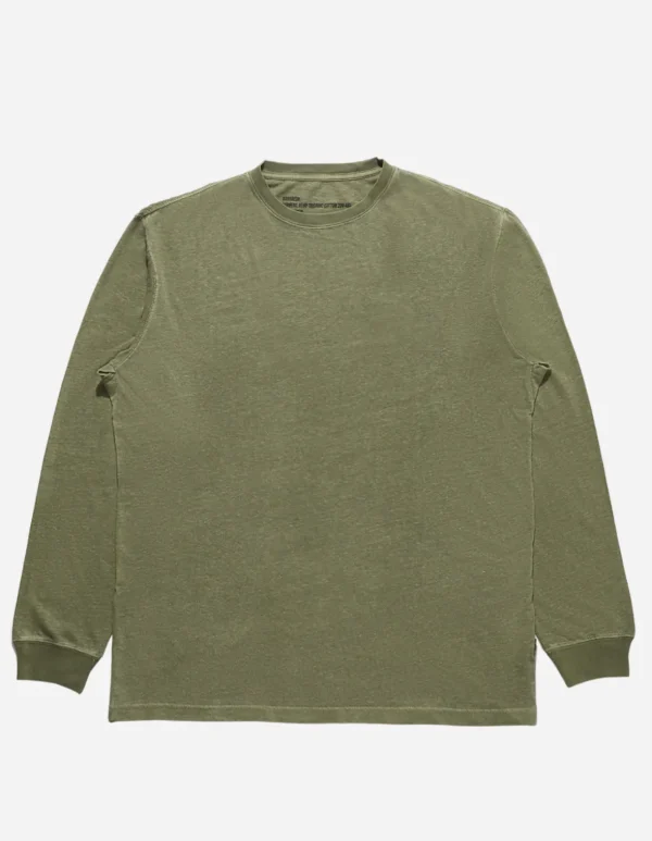 Maharishi Long Sleeve T-Shirts*4030 Hemp Organic L/S T-Shirt Olive Og-107F