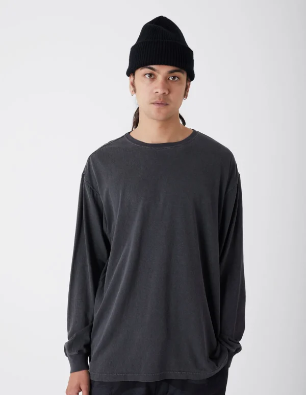 Maharishi Long Sleeve T-Shirts*4030 Hemp Organic L/S T-Shirt Black Blk-108F