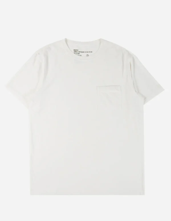 Maharishi Short Sleeve T-Shirts*7021 Hemp Organic Pocket T-Shirt White