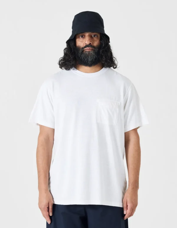 Maharishi Short Sleeve T-Shirts*7021 Hemp Organic Pocket T-Shirt White