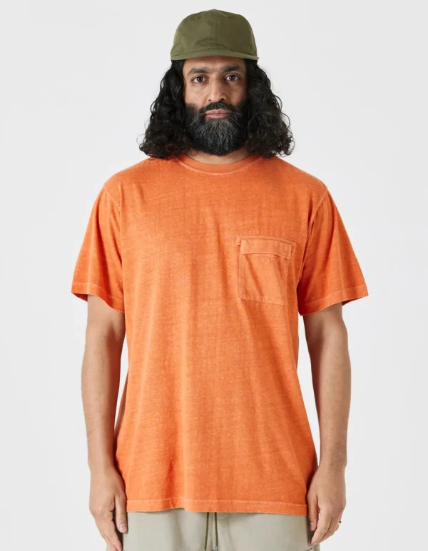 Maharishi Short Sleeve T-Shirts*7021 Hemp Organic Pocket T-Shirt Rust