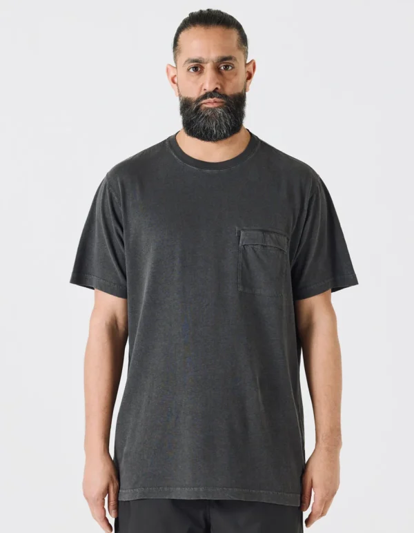 Maharishi Short Sleeve T-Shirts*7021 Hemp Organic Pocket T-Shirt Black