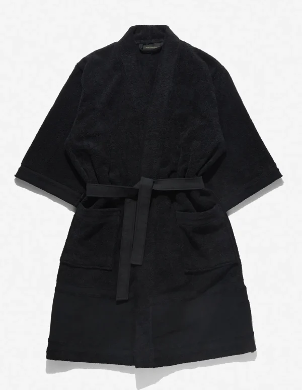 Maharishi Swim Shorts*9872 Kimono Robe · Organic Cotton 600 Black