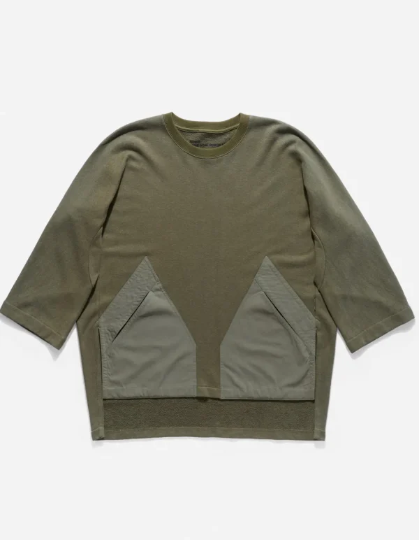 Maharishi Crew Sweats*4056 Kimono-Cut Hemp Cordura® Crew Sweat Olive Og-107F