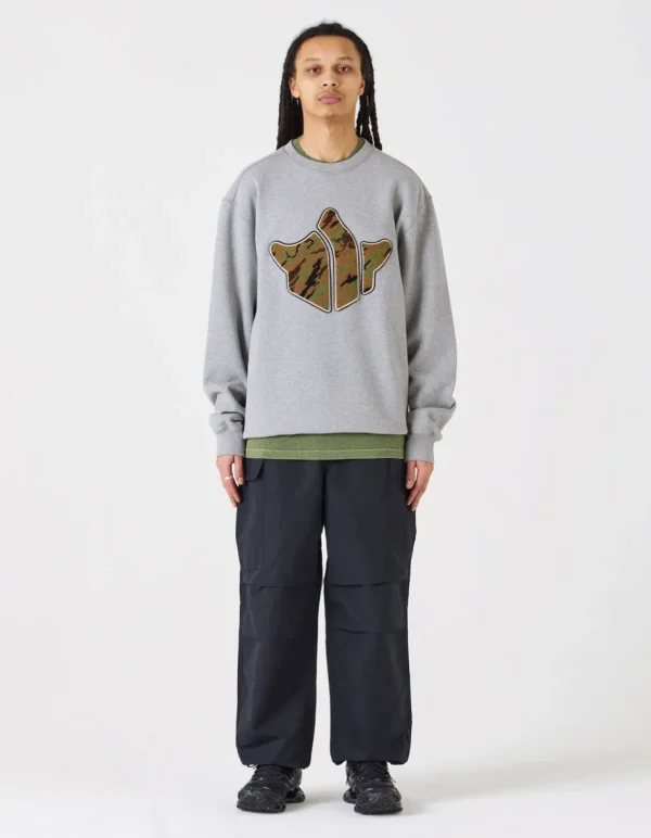 Maharishi Crew Sweats*1026 Maha Temple Crew Sweat Grey Marl