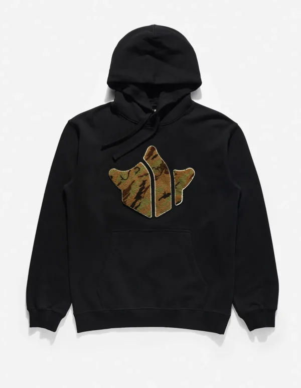 Maharishi Hooded Sweats*1025 Maha Temple Hooded Sweat Black