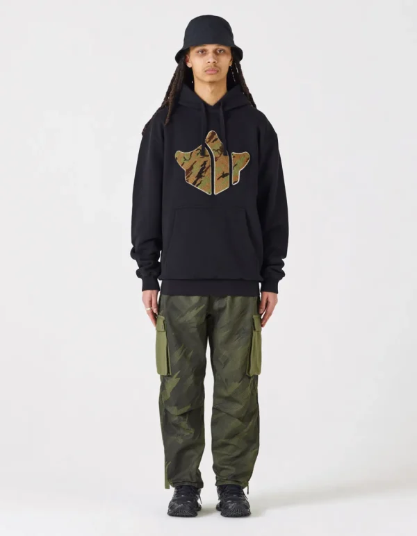 Maharishi Hooded Sweats*1025 Maha Temple Hooded Sweat Black