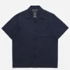 Maharishi Shirts*4325 Camp Collar Shirt Navy