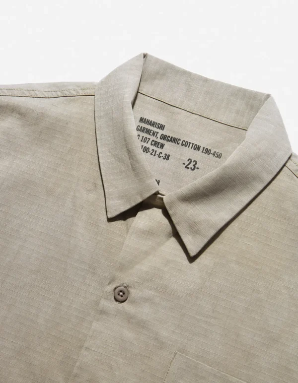 Maharishi Shirts*4325 Camp Collar Shirt Silver Sage