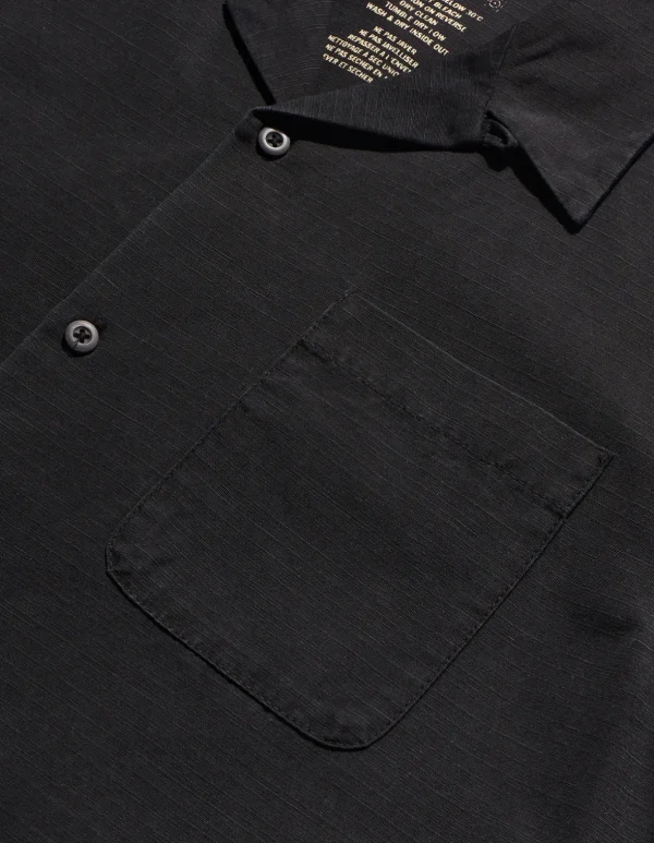 Maharishi Shirts*4325 Camp Collar Shirt Black