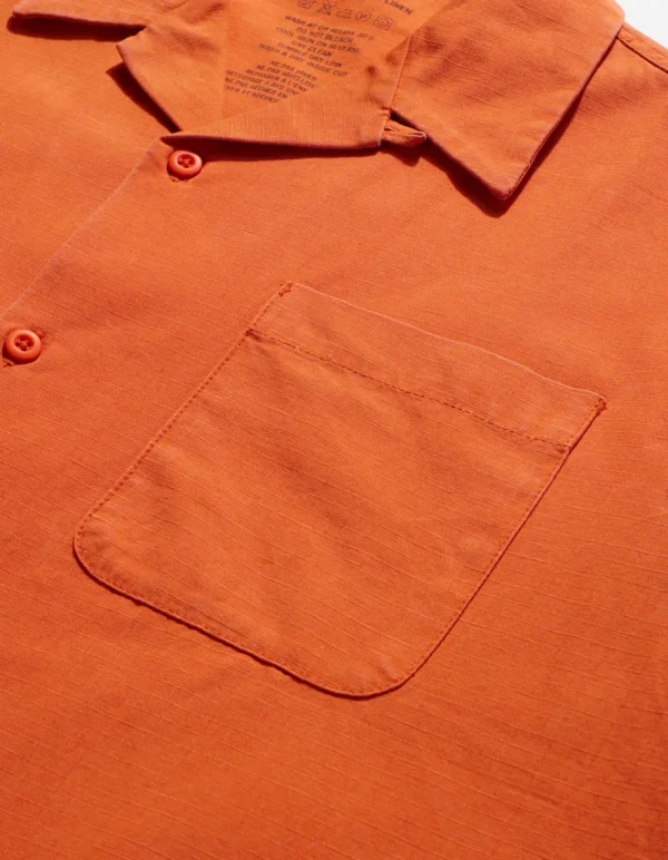 Maharishi Shirts*4325 Camp Collar Shirt Rust