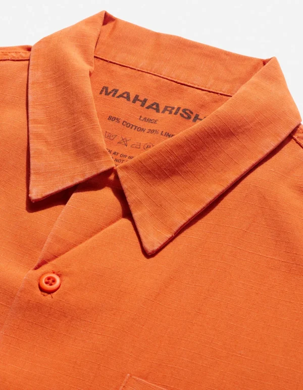 Maharishi Shirts*4325 Camp Collar Shirt Rust
