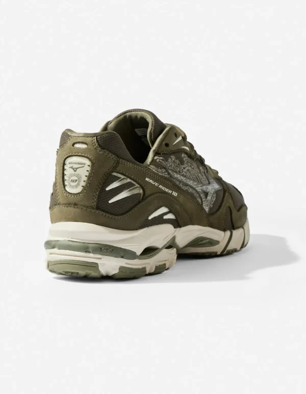 Maharishi Footwear* X Mizuno Fire Phoenix Wave Rider 10 Olive