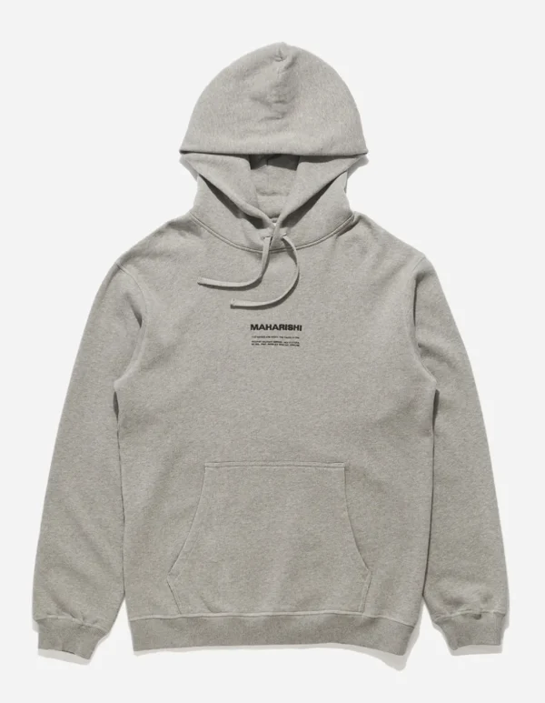 Maharishi Hooded Sweats*7010 Miltype Embroidered Hooded Sweat · Organic Sweat 450 Grey Marl