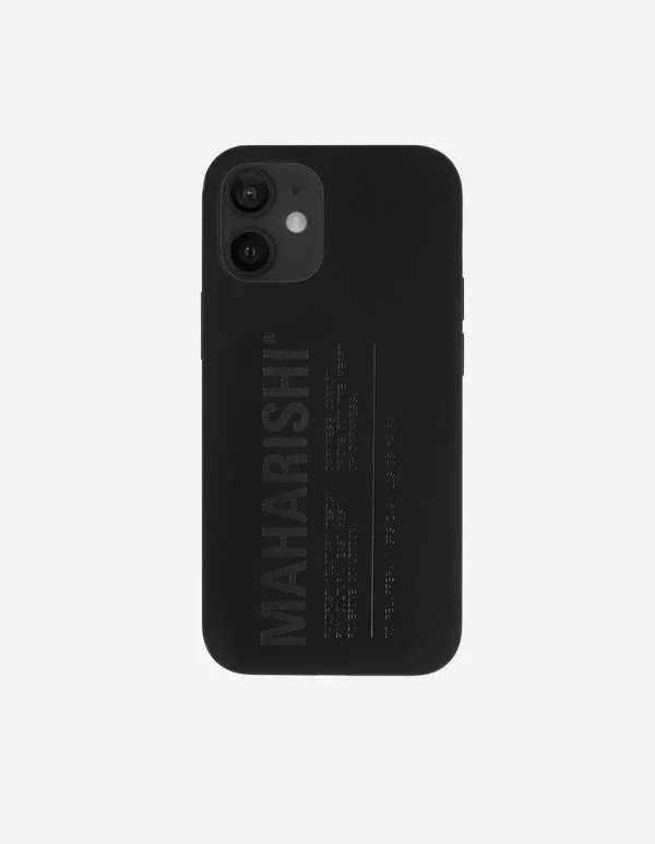 Maharishi Lifestyle*9352 Miltype Iphone 12 Mini Case · Laser Etched Silicone Black