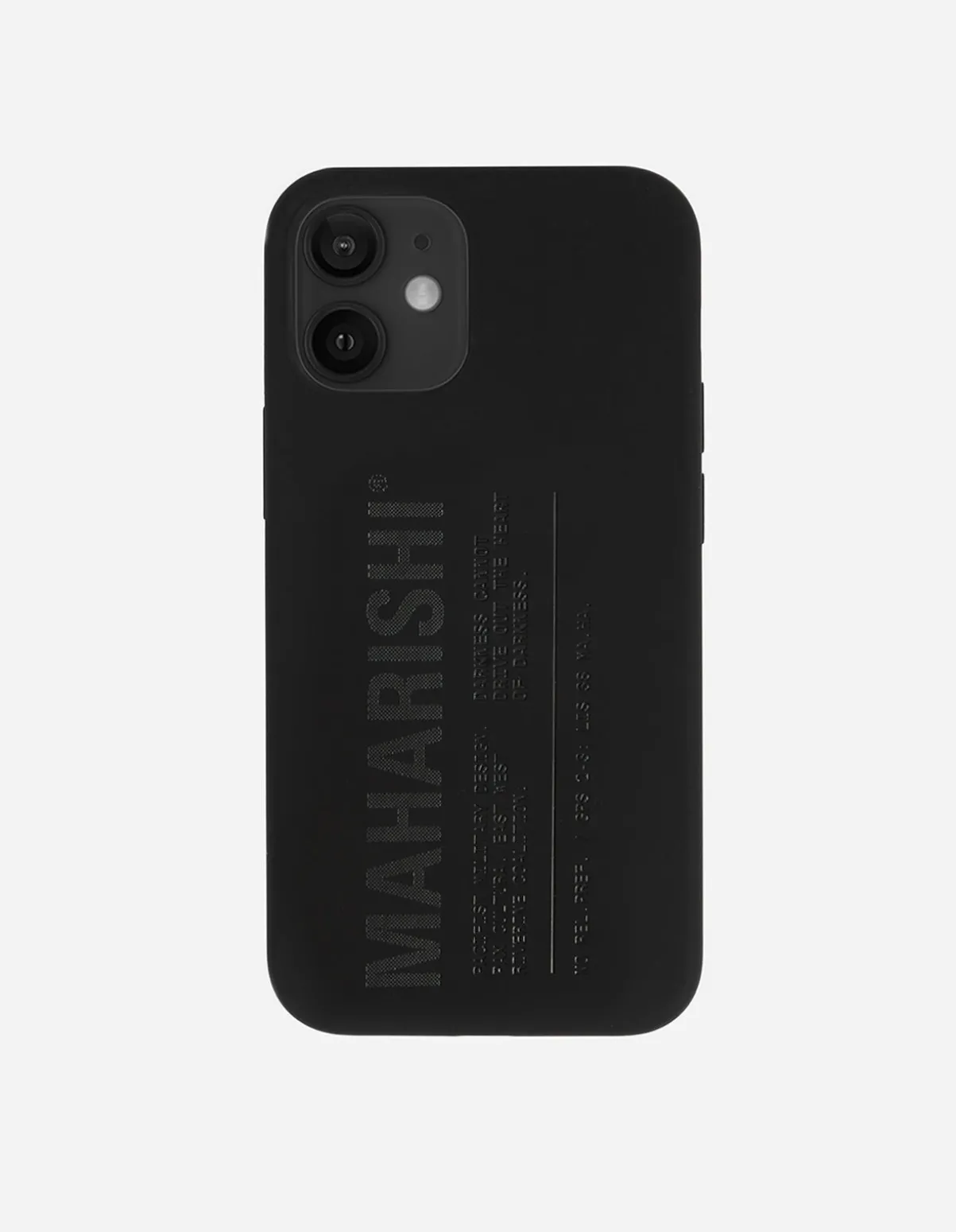 Maharishi Lifestyle*9353 Miltype Iphone 12/12 Pro Case · Laser Etched Silicone Black