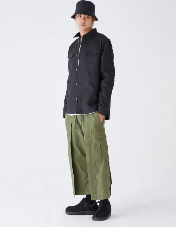 Maharishi Shirts*7028 Miltype Organic Custom Shirt Black