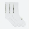 Maharishi Socks*9890 Miltype Peace Sports Socks · 3 Pack White/White/White