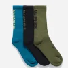 Maharishi Socks*9890 Miltype Peace Sports Socks Teal/Olive/Black