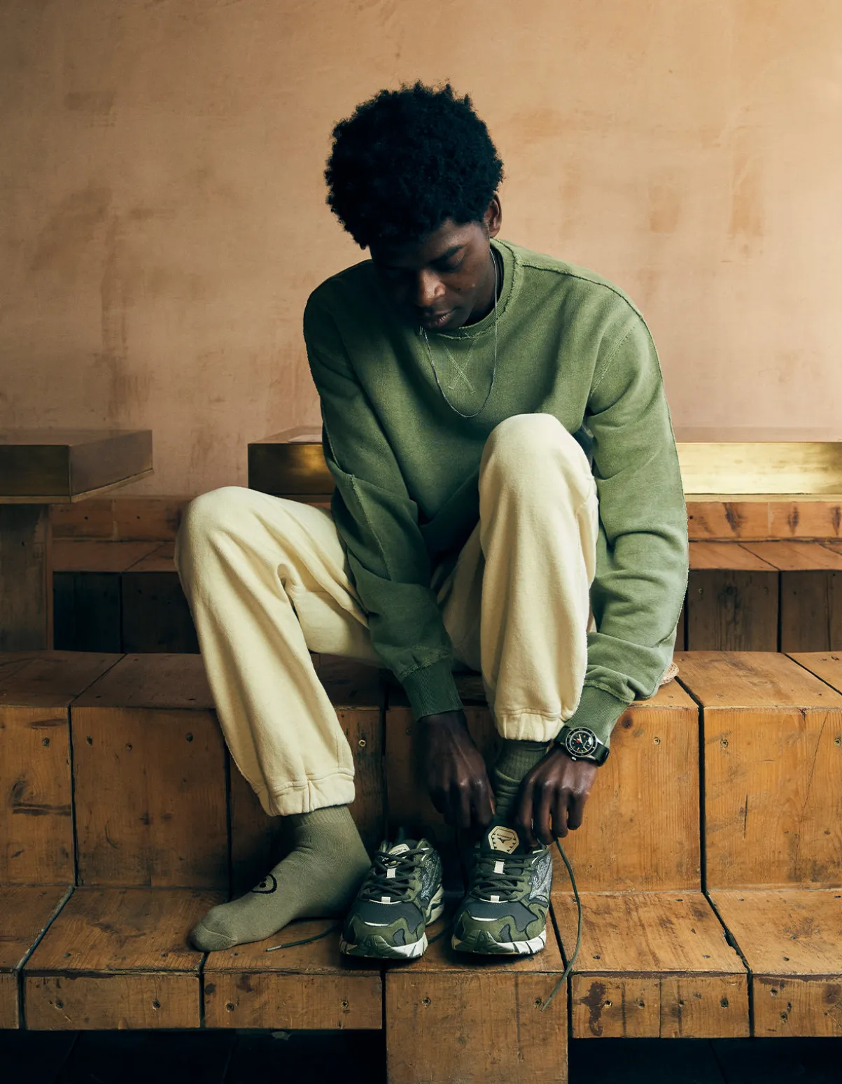 Maharishi Socks*9890 Miltype Peace Sports Socks ·3 Pack Black/Olive/White