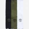 Maharishi Socks*9891 Miltype Peace Tabi Sports Socks ·3 Pack Black/Olive/White