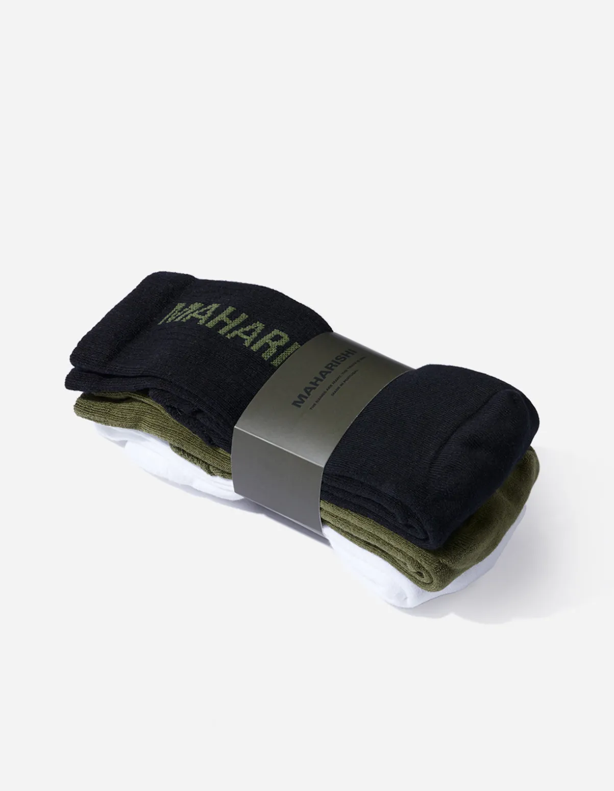 miltype_peace_tabi_sport_2.webp Maharishi Socks*9891 Miltype Peace Tabi Sports Socks ·3 Pack Black/Olive/White