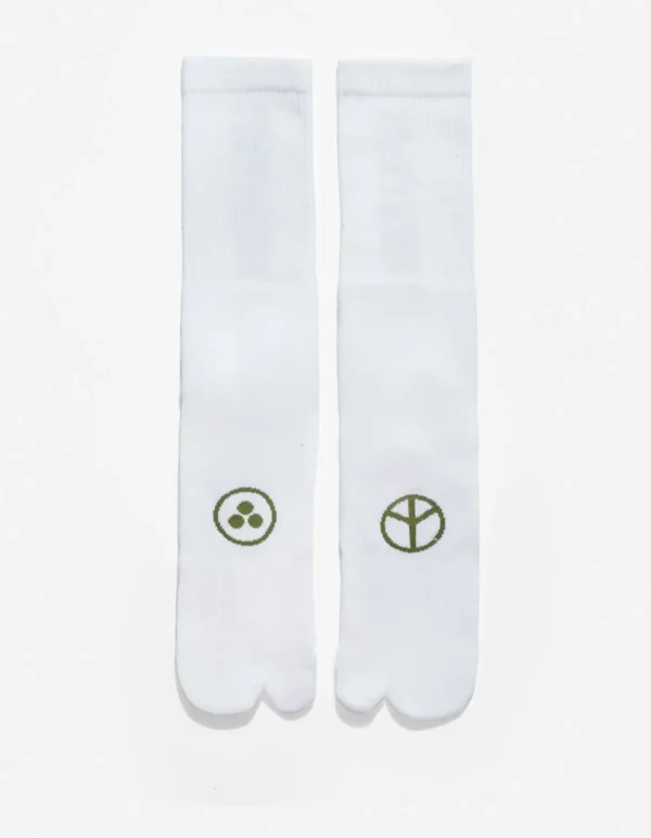 Maharishi Socks*9891 Miltype Peace Tabi Sports Socks Rust/Sage/White