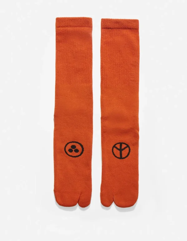 Maharishi Socks*9891 Miltype Peace Tabi Sports Socks Rust/Sage/White