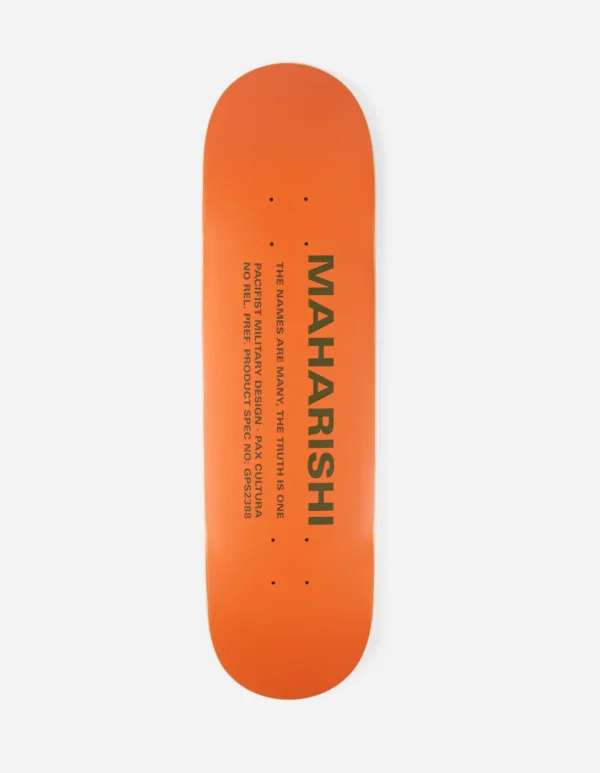 Maharishi Lifestyle*9498 Miltype Skate Deck · 100% Usa Hard Rock Maple Orange