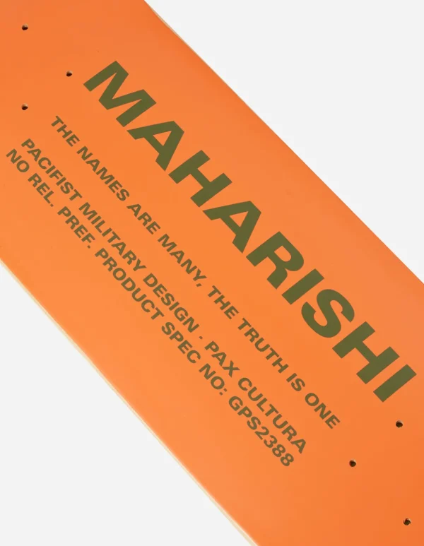 Maharishi Lifestyle*9498 Miltype Skate Deck · 100% Usa Hard Rock Maple Orange